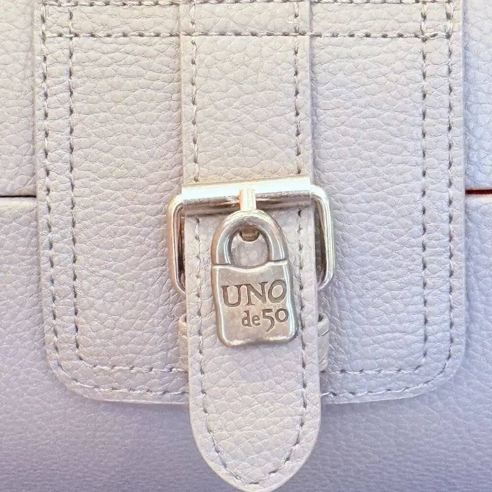 UNO de 50 Jewelry Travel Case Gray Red Jewelry Organizer Box Carry 10” EUC